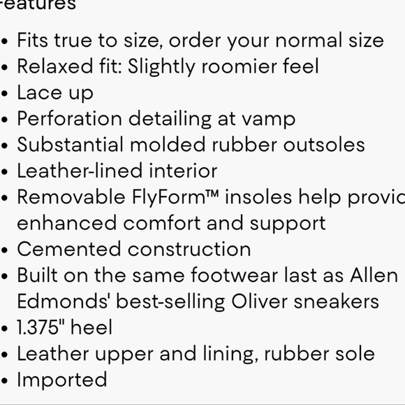 Allen Edmonds Owen White Leather Casual Athletic Sneaker Tennis Shoe Men 11 D - Picture 9 of 14